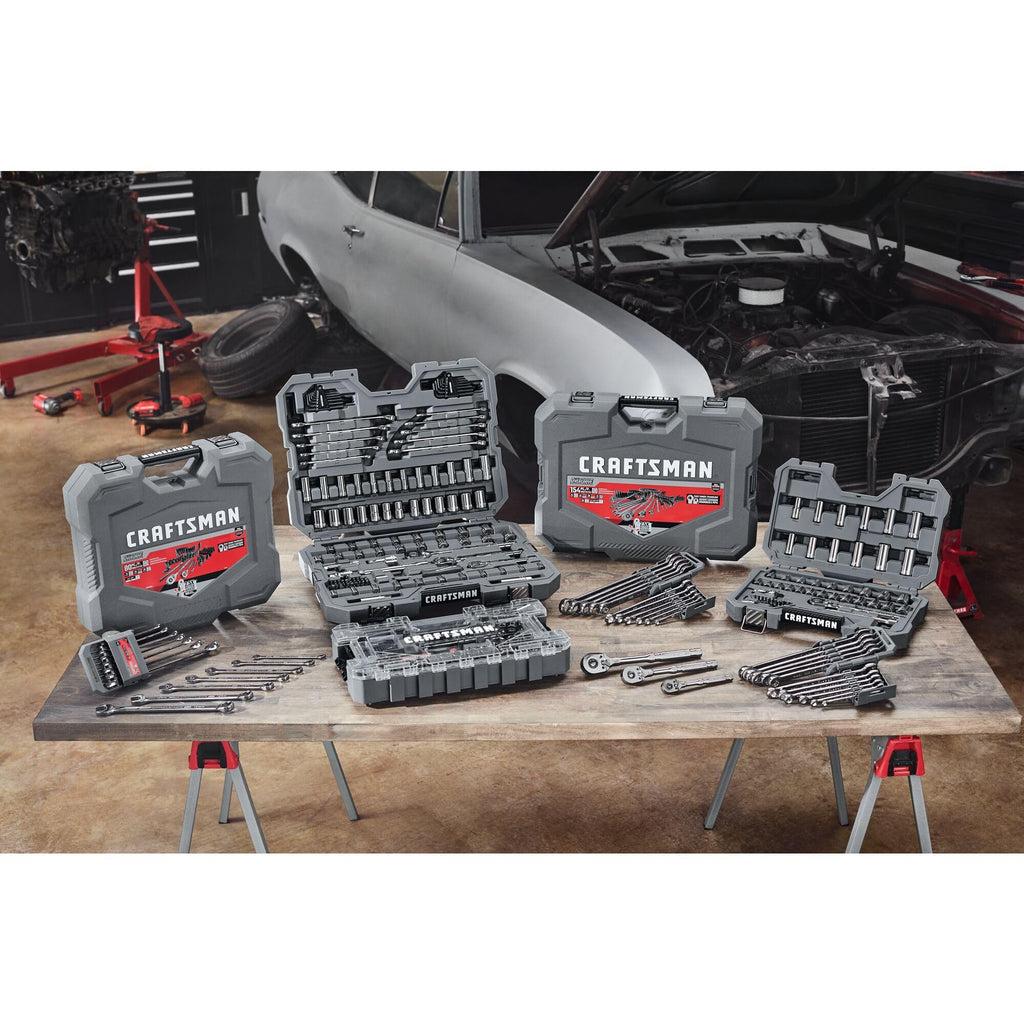 121-Piece Gunmetal Chrome Mechanics Tool Set with Hard Case H76269
