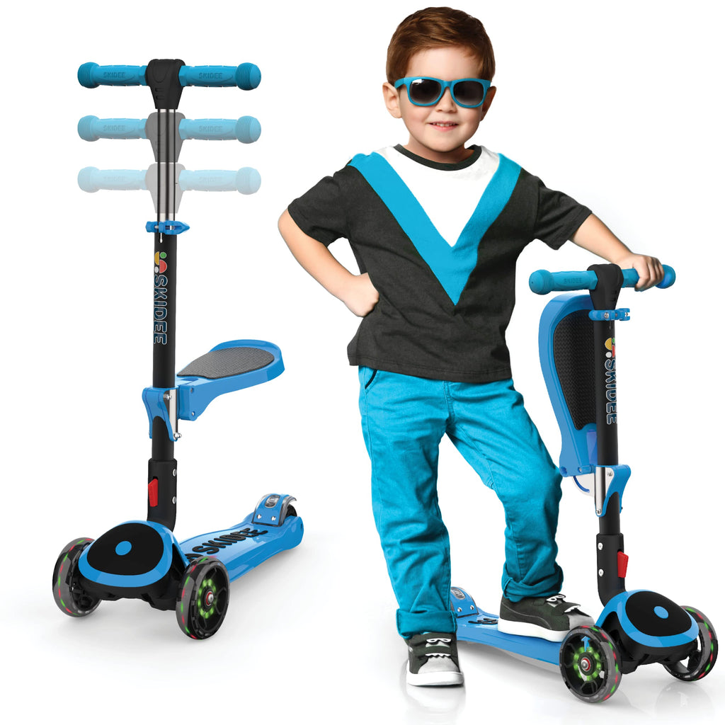 Foldable 3 Wheel Kick Scooter with Removable Seat E368