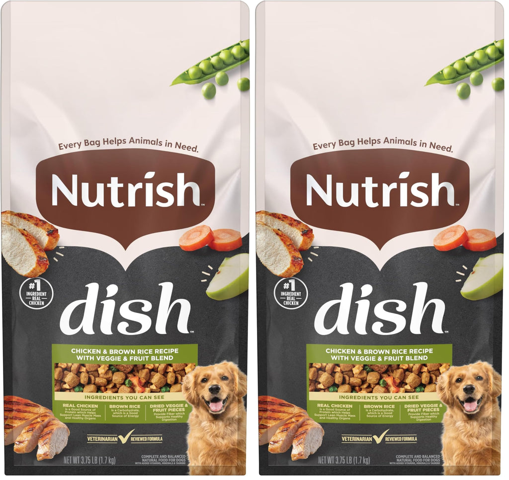 Natural Dry Dog Food Chicken & Brown Rice 3.75 Pound Bag Pack of 2 G635921