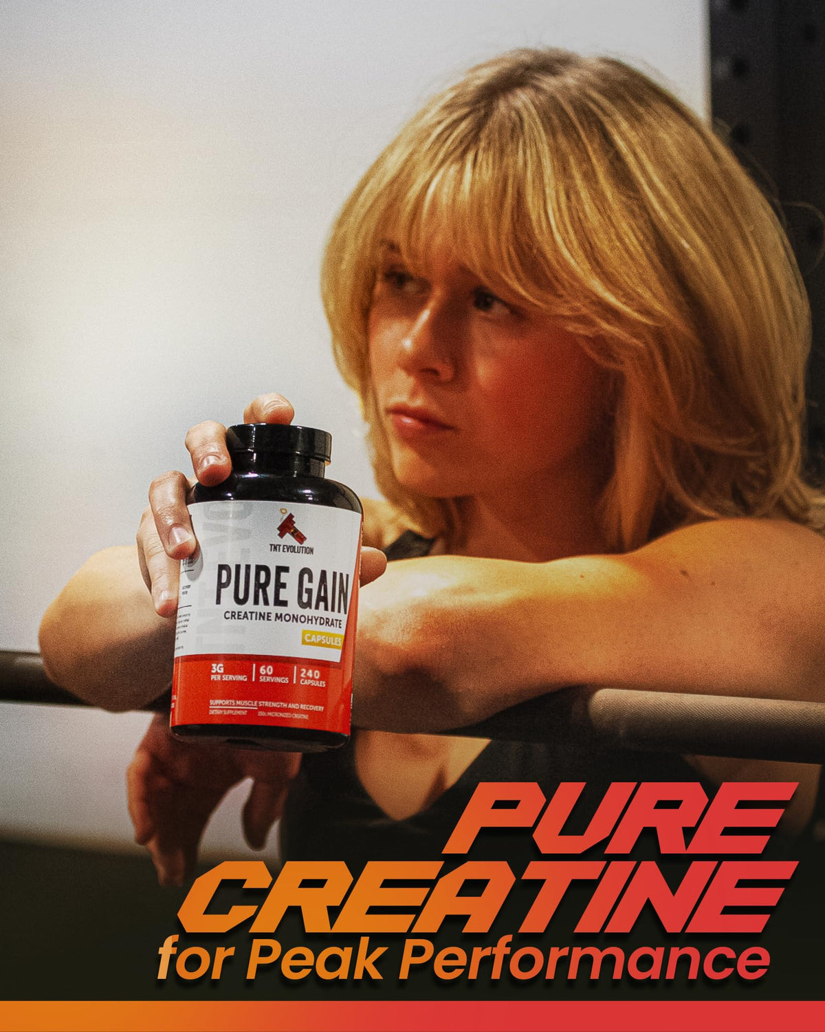 Creatine Monohydrate Capsules 750mg 240 Count Gluten Free D713