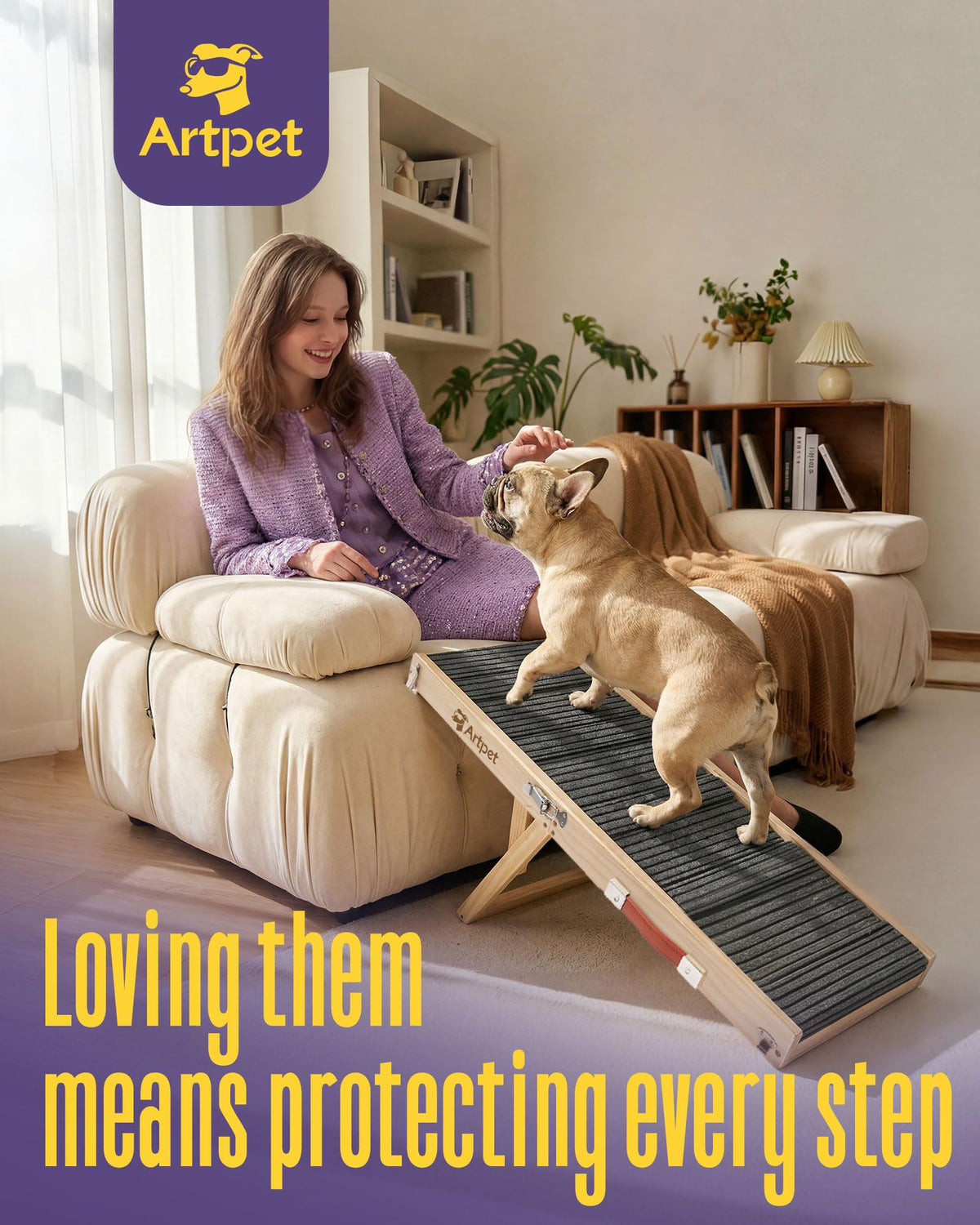 Adjustable Wooden Dog Ramp M1446