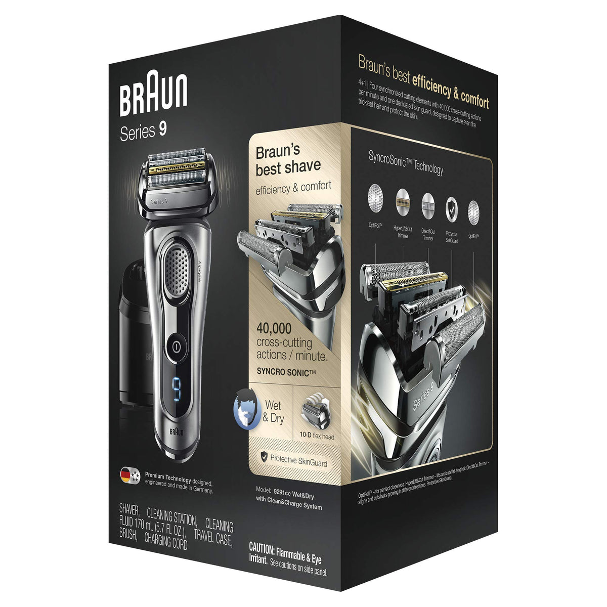 Electric Foil Shaver with Beard Trimmer, Rechargeable, Wet & Dry, 6 Piece Set F795