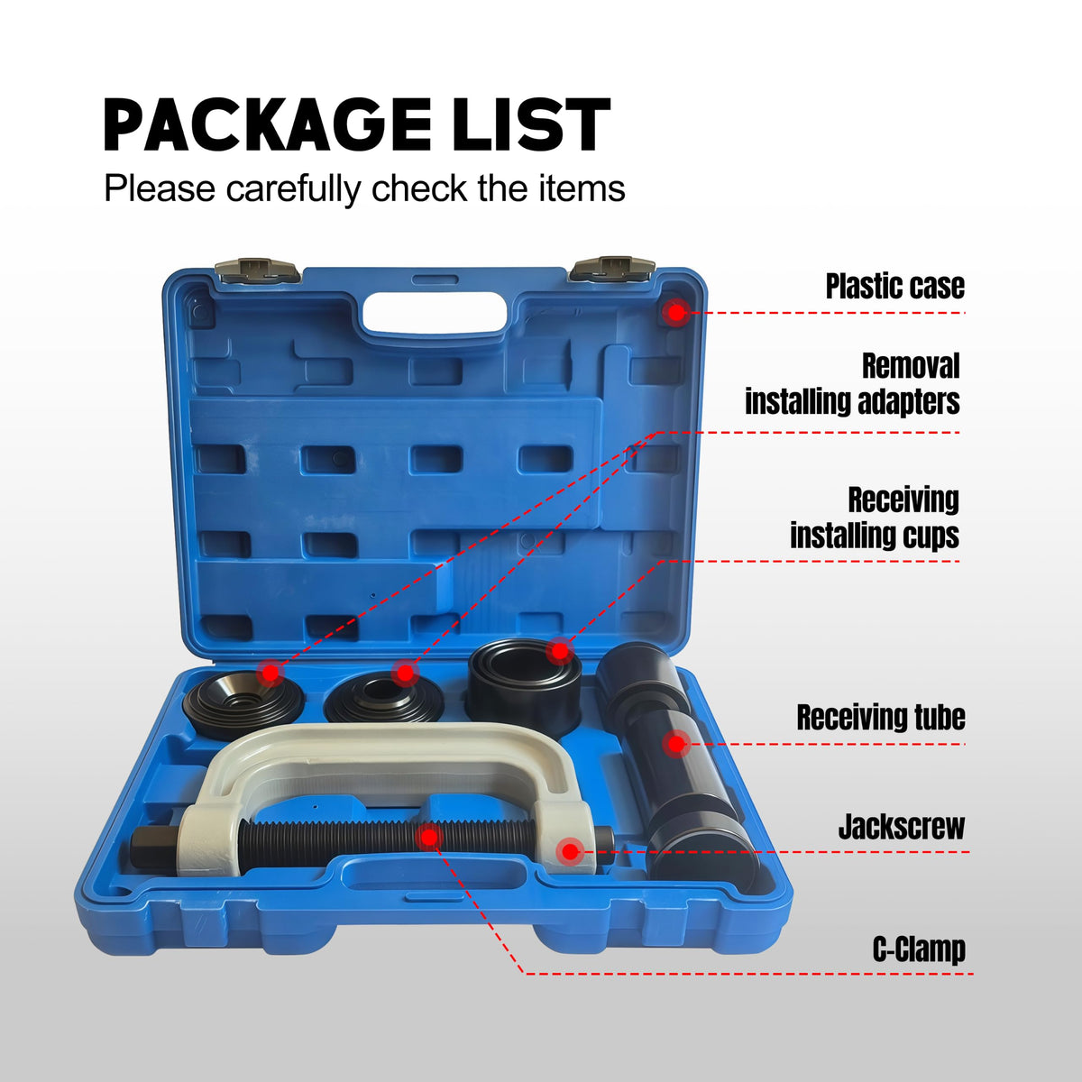 Heavy Duty Ball Joint Press & U Joint Removal Tool Kit with 4WD Adapters H6031