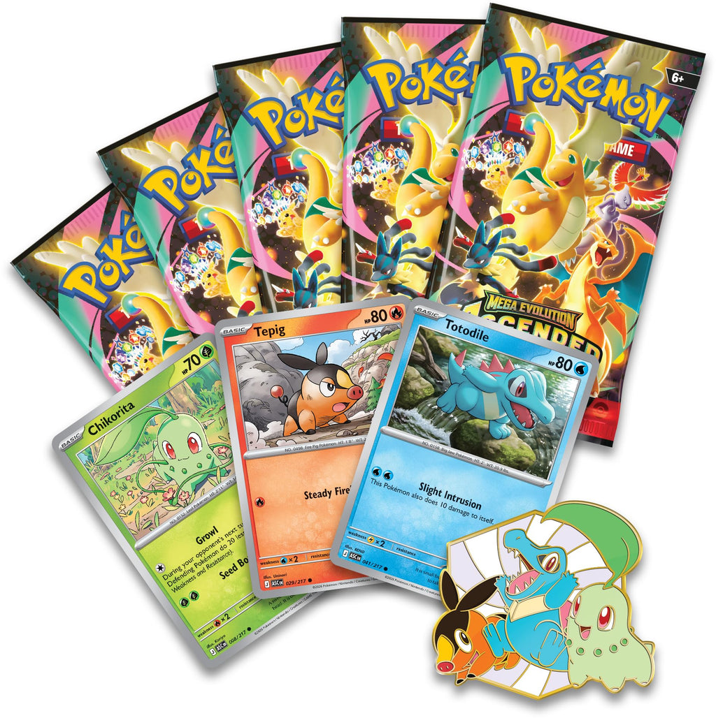 Pokémon TCG 3 Foil Promo Cards 1 Deluxe Pin & 5 Booster Packs Y67082