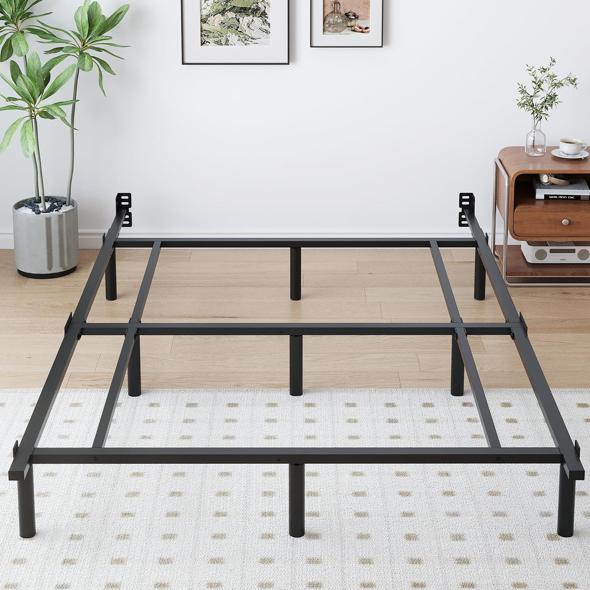 Queen Size Black Metal Bed Frame R248