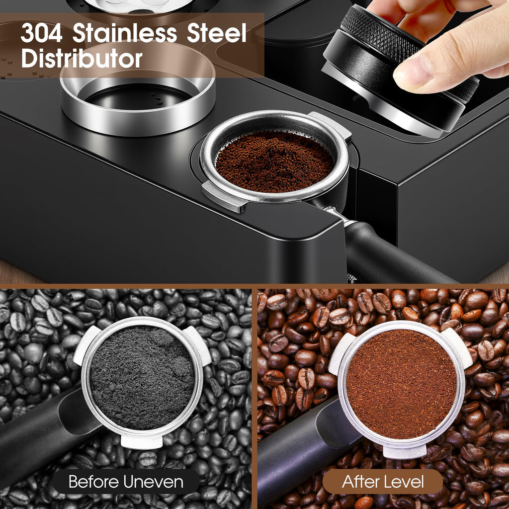 51mm Espresso Accessories Kit, Tamping Station, Knock Box, Tamper L674