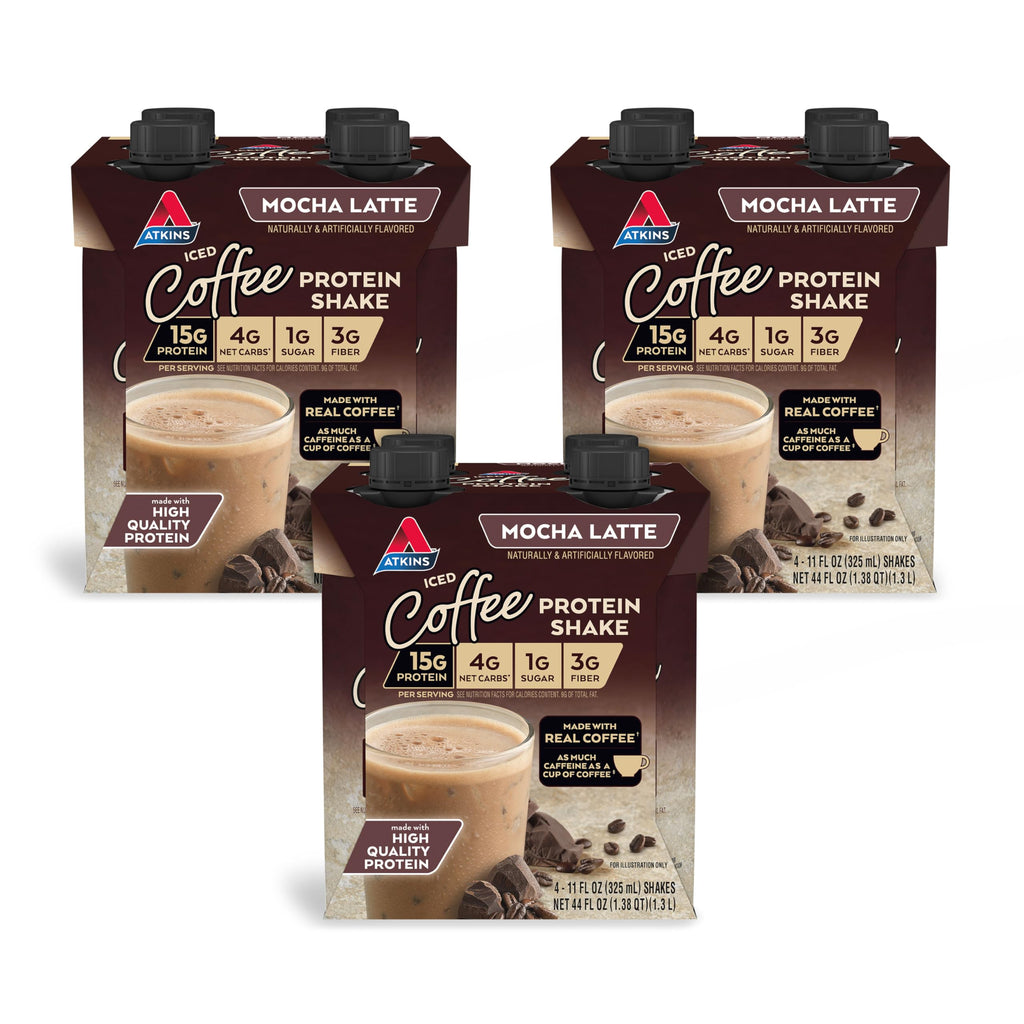 Dark Chocolate Mocha Latte Protein Shake, 15g Protein, 4g Net Carb, 1g Sugar O1984