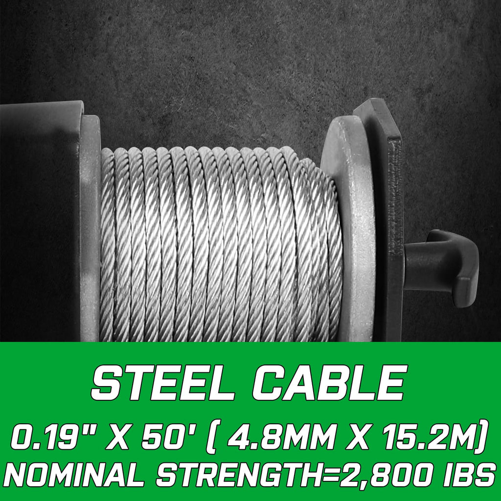 2000lb ATV Winch with Steel Cable N3824