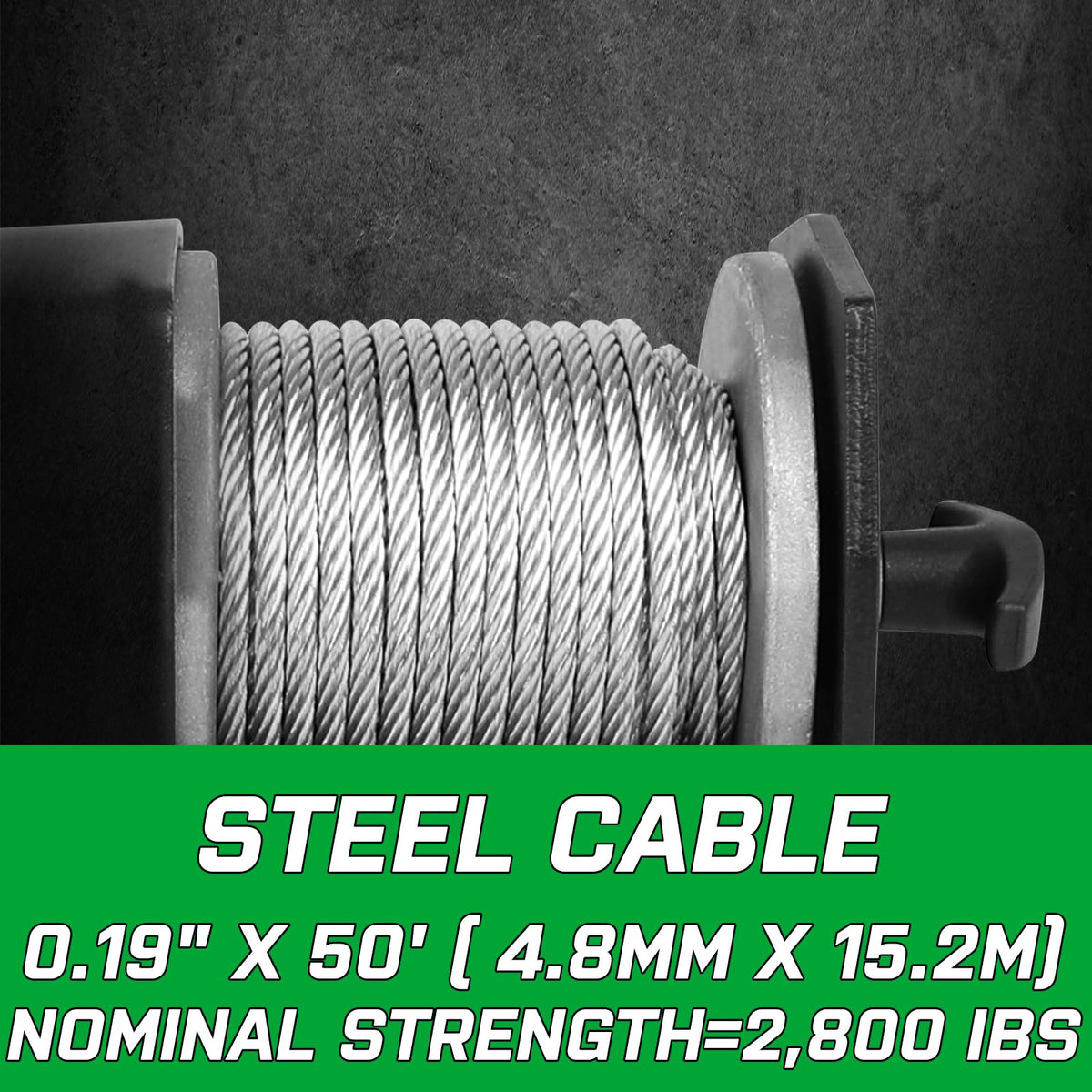 2000lb ATV Winch with Steel Cable N3824