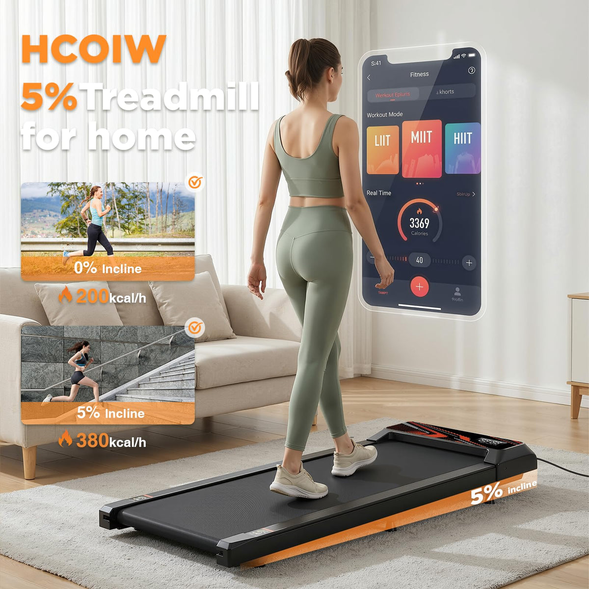 2.5HP Portable Compact Treadmill with Incline and Remote Q46225