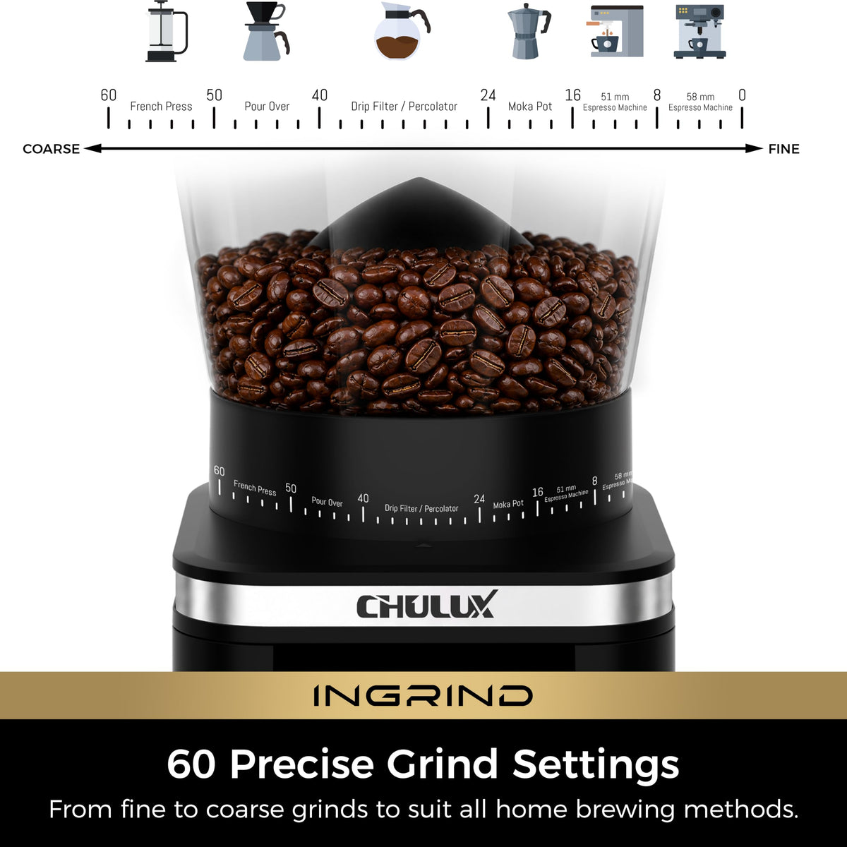 Espresso Machine with Conical Burr Coffee Grinder U247585