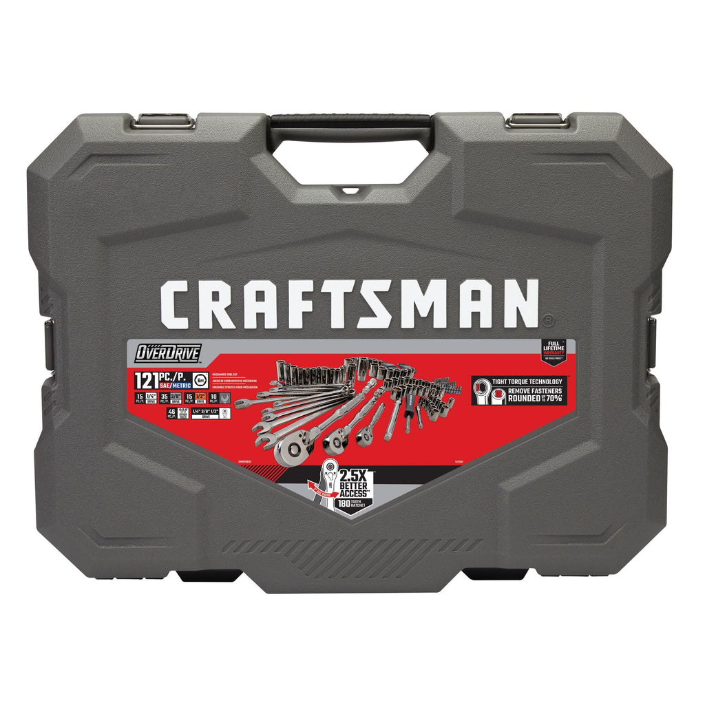 121-Piece Gunmetal Chrome Mechanics Tool Set with Hard Case H76269