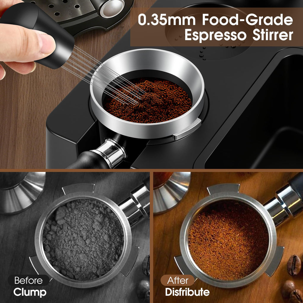 51mm Espresso Accessories Kit, Tamping Station, Knock Box, Tamper L674