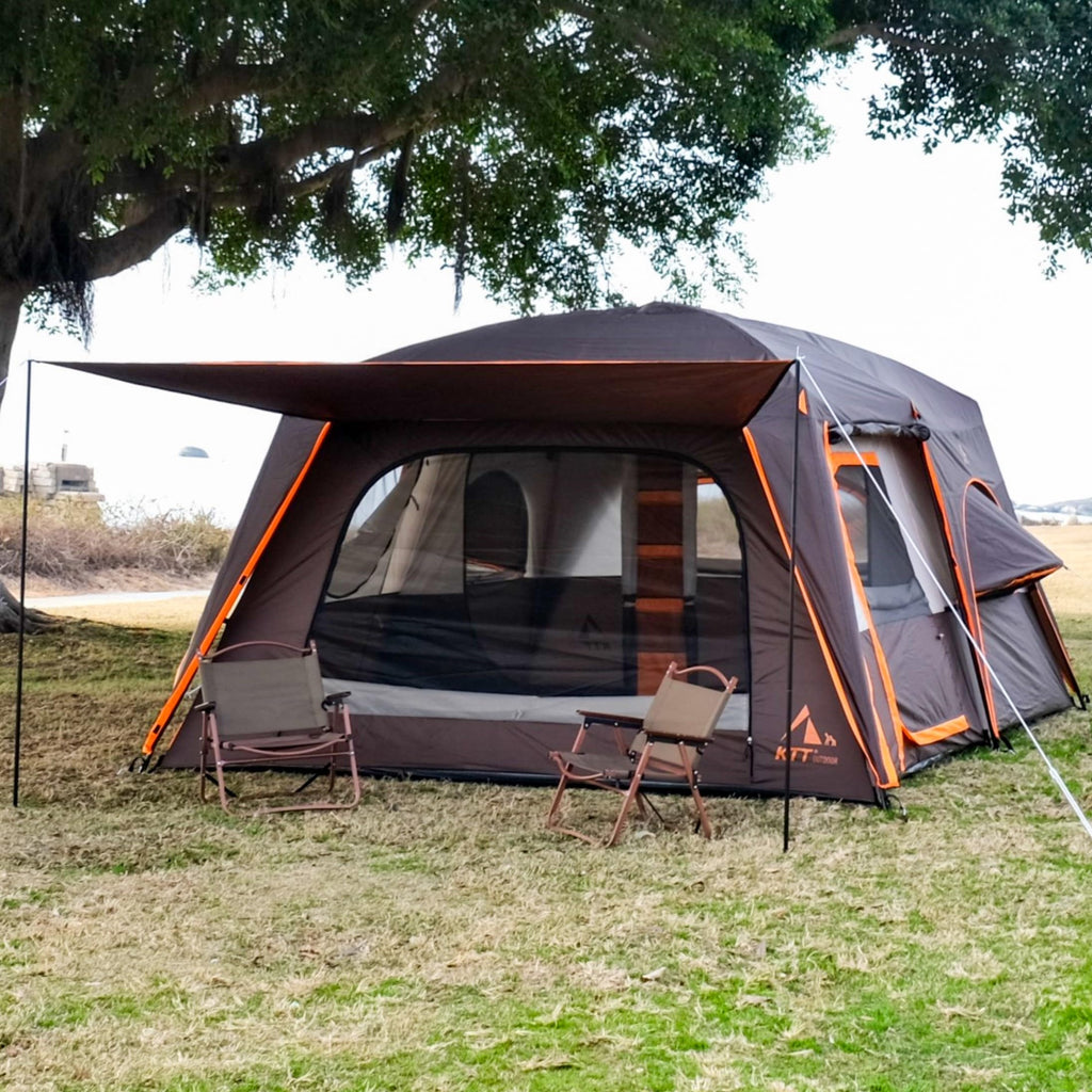 Extra Large 12 Person 2 Room 3 Door Waterproof Double Layer Cabin Tent S7930