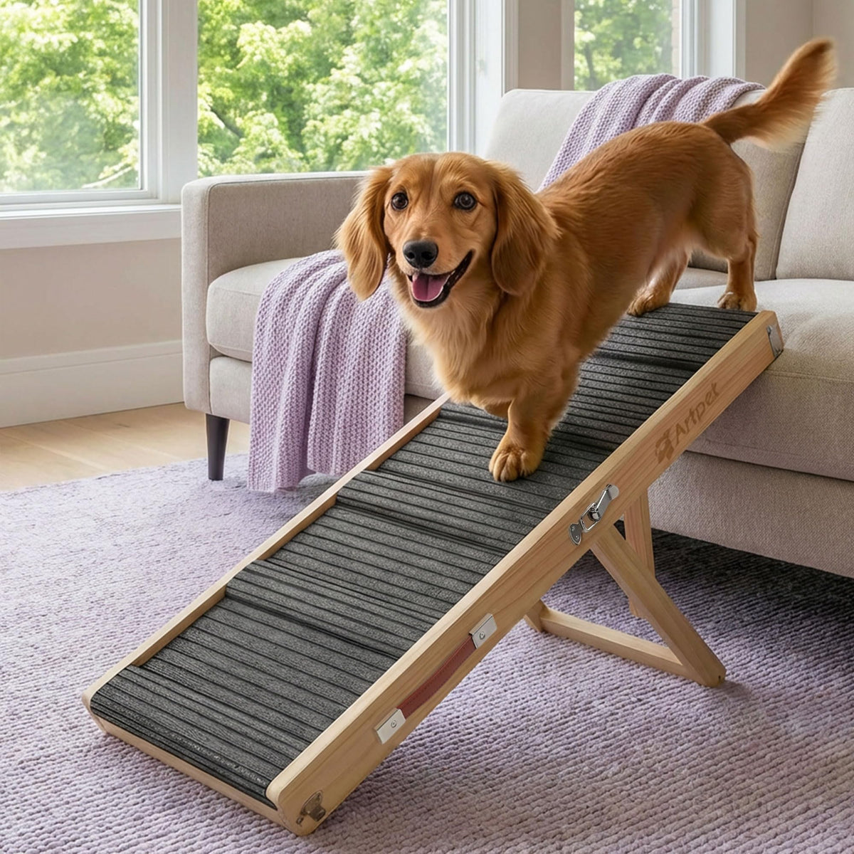 Adjustable Wooden Dog Ramp M1446