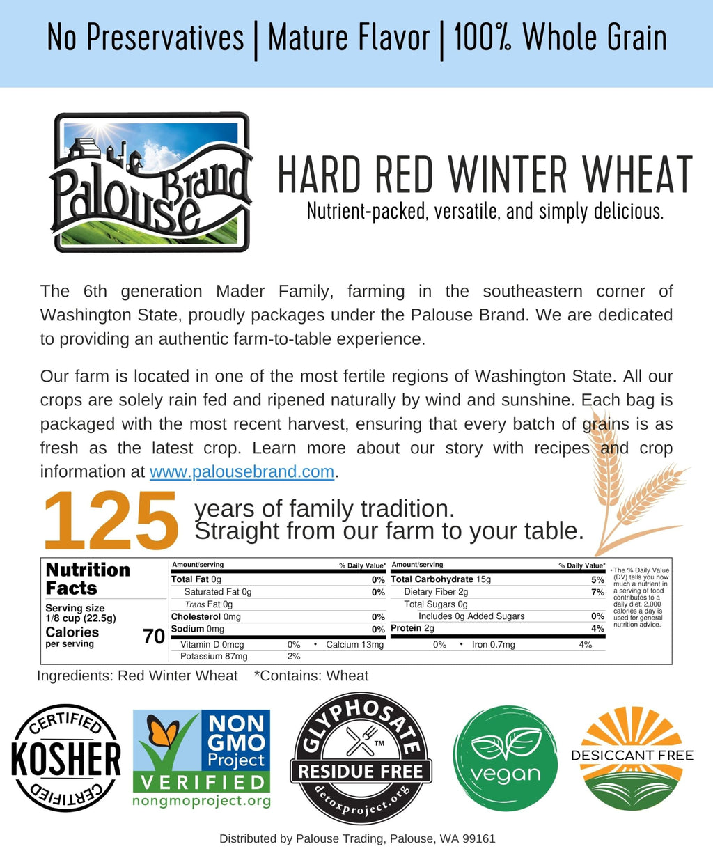 Hard Red Winter Wheat Berries 25 LBS Bucket L75322