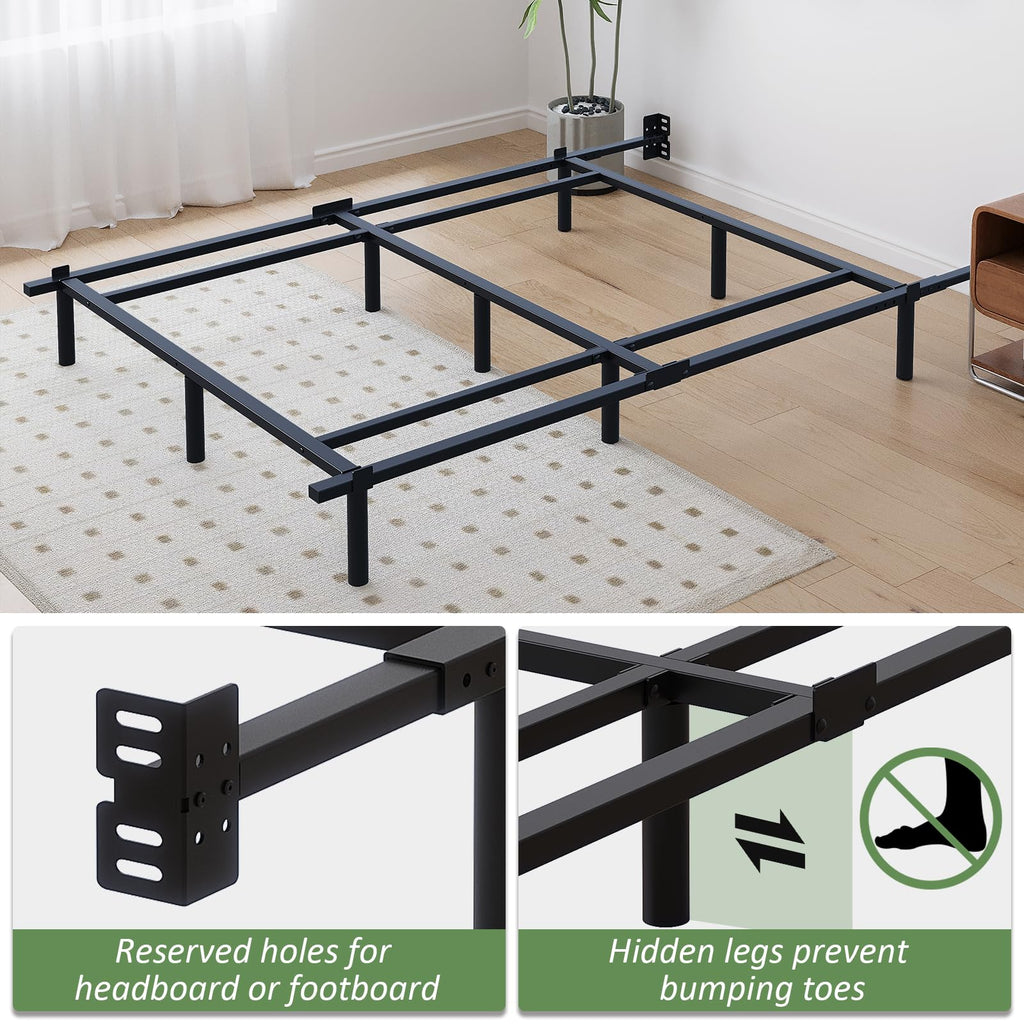 Queen Size Black Metal Bed Frame R248