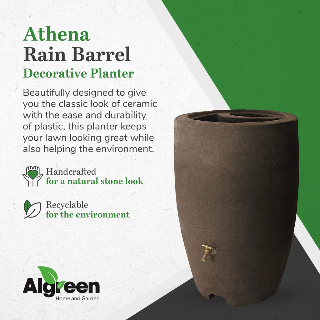 50 Gallon Plastic Rain Barrel with Brass Spigot L63458