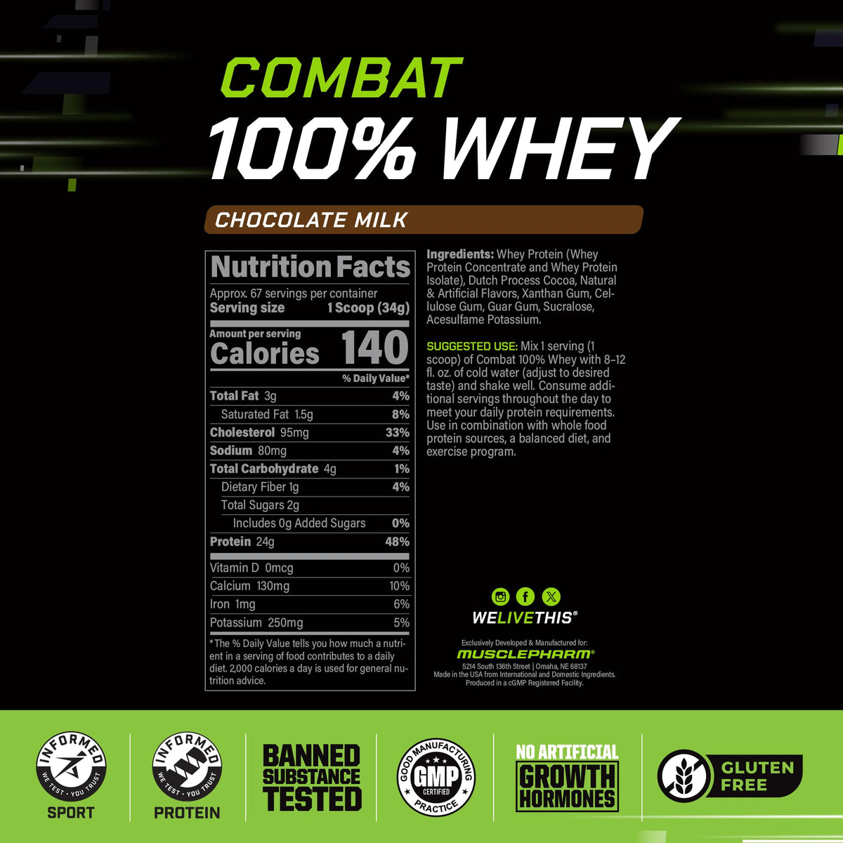 Chocolate Milk Whey Protein Powder 5 lb O915522