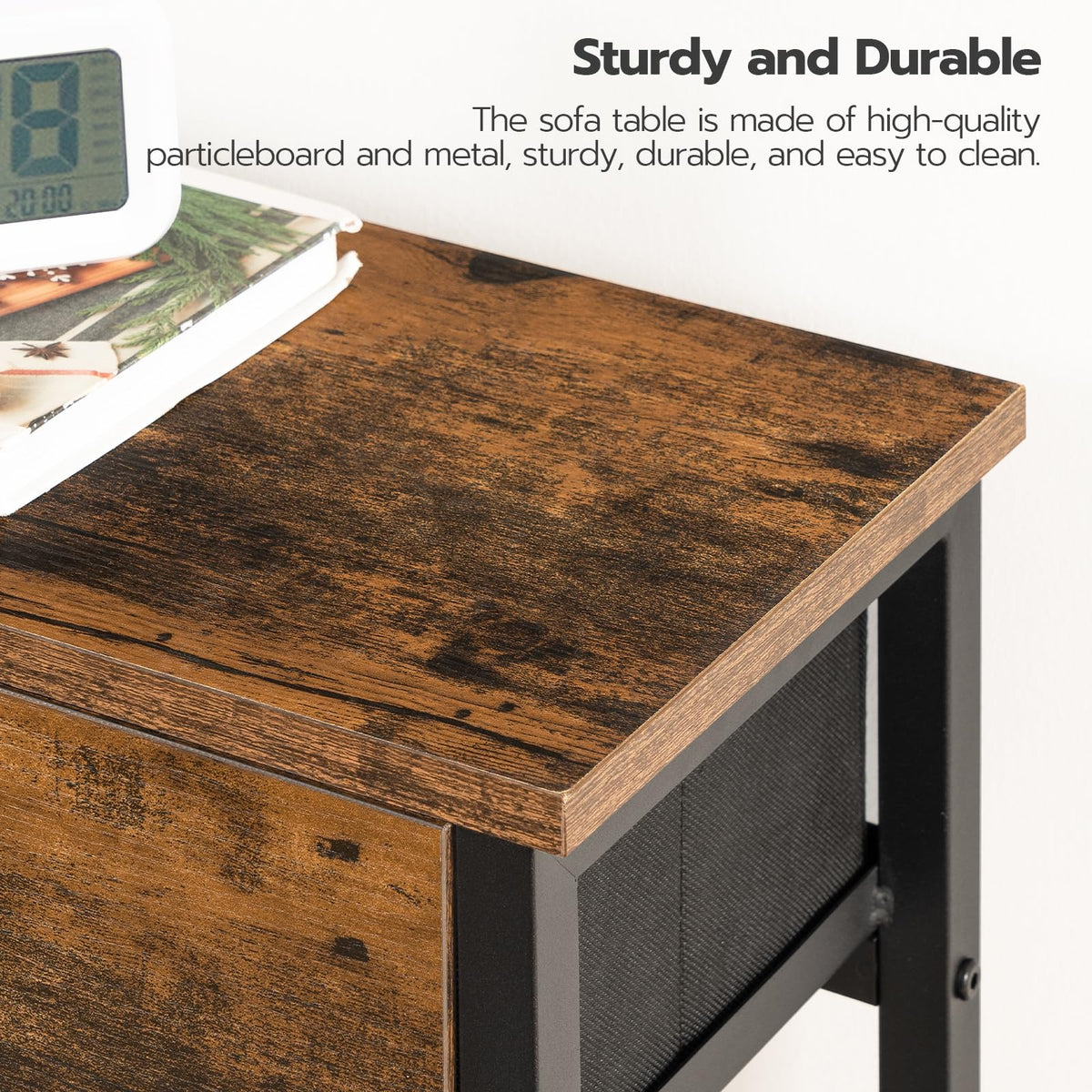 29.5" Narrow Console Table with 2 Fabric Drawers O4350