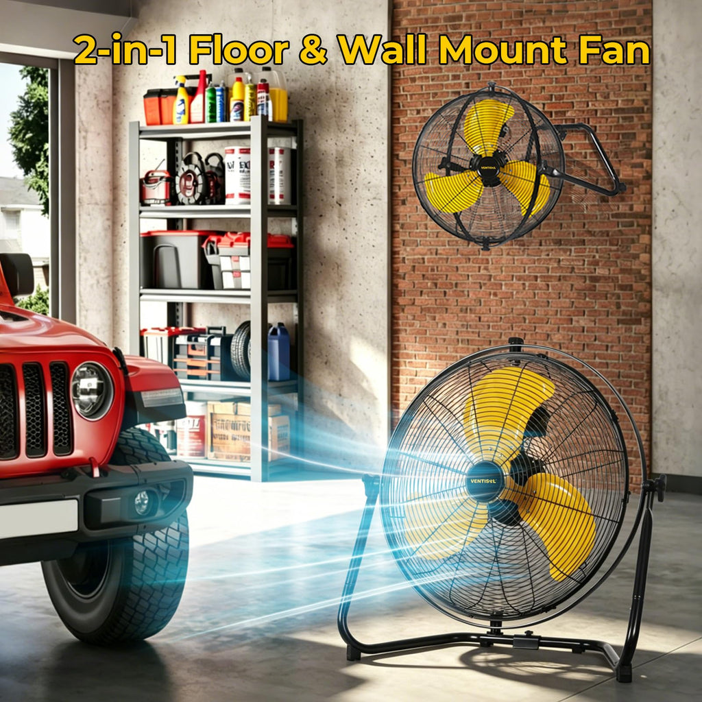 20 Inch 2-in-1 Floor Wall Mounted Fan T163931