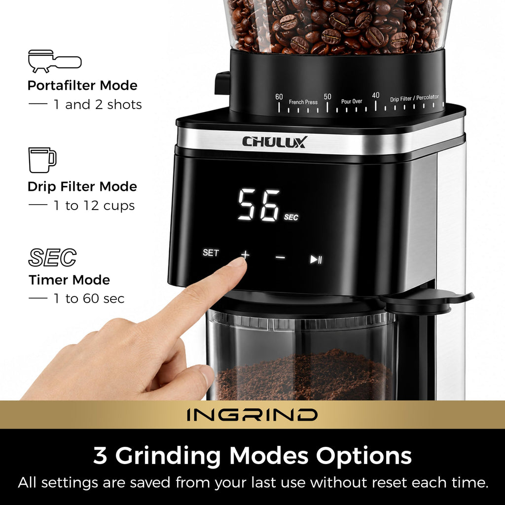 Espresso Machine with Conical Burr Coffee Grinder U247585