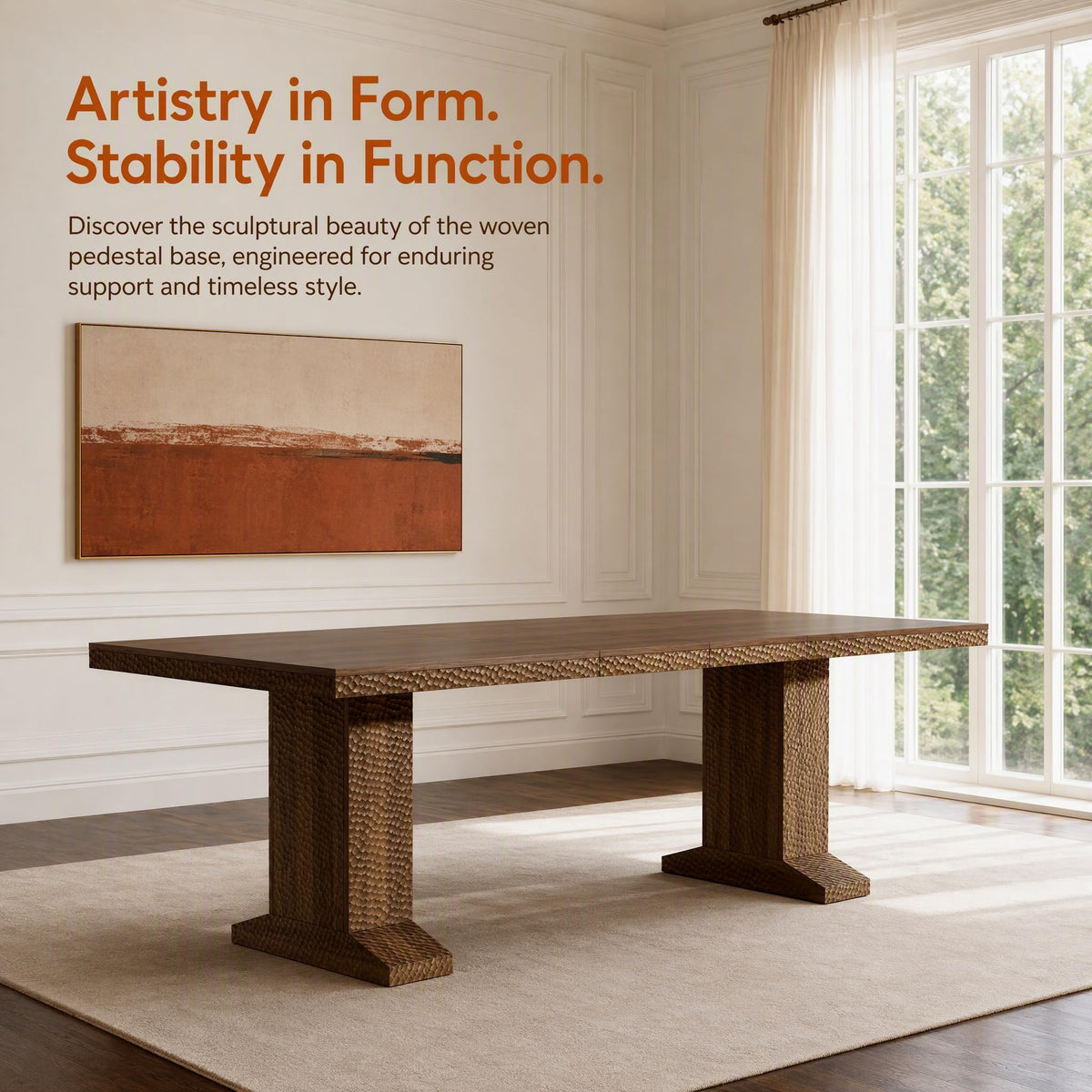 Extendable Dining Table Set for 8 J739