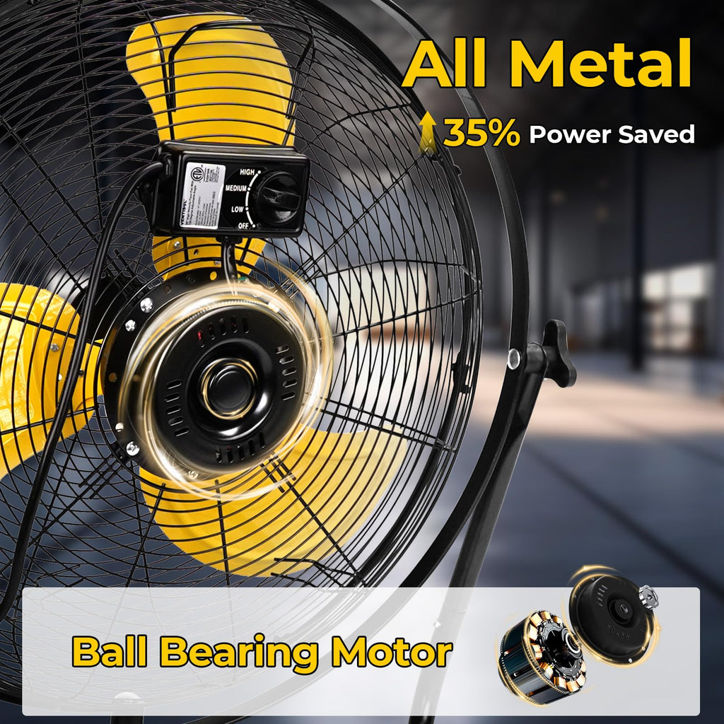 20 Inch 2-in-1 Floor Wall Mounted Fan T163931