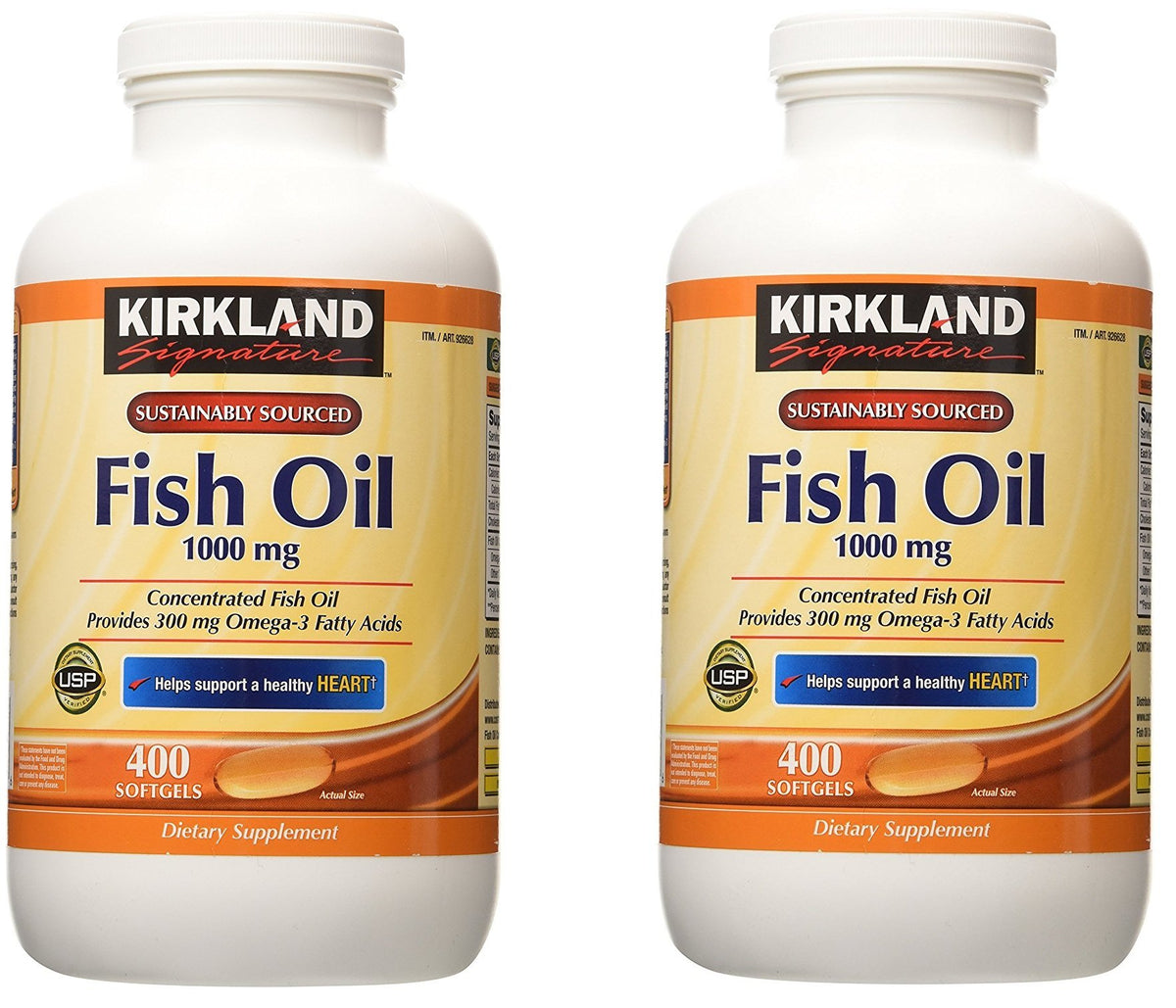 Fish Oil 1000 mg 400 Softgels 2 Pack I797