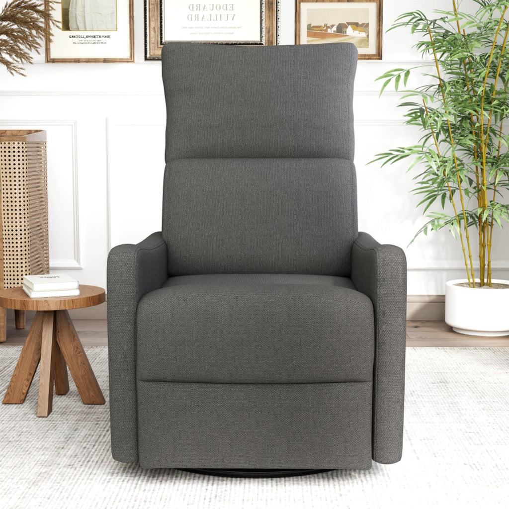 Swivel Rocker Recliner Chair with Pull Lever and Side Pocket S5757