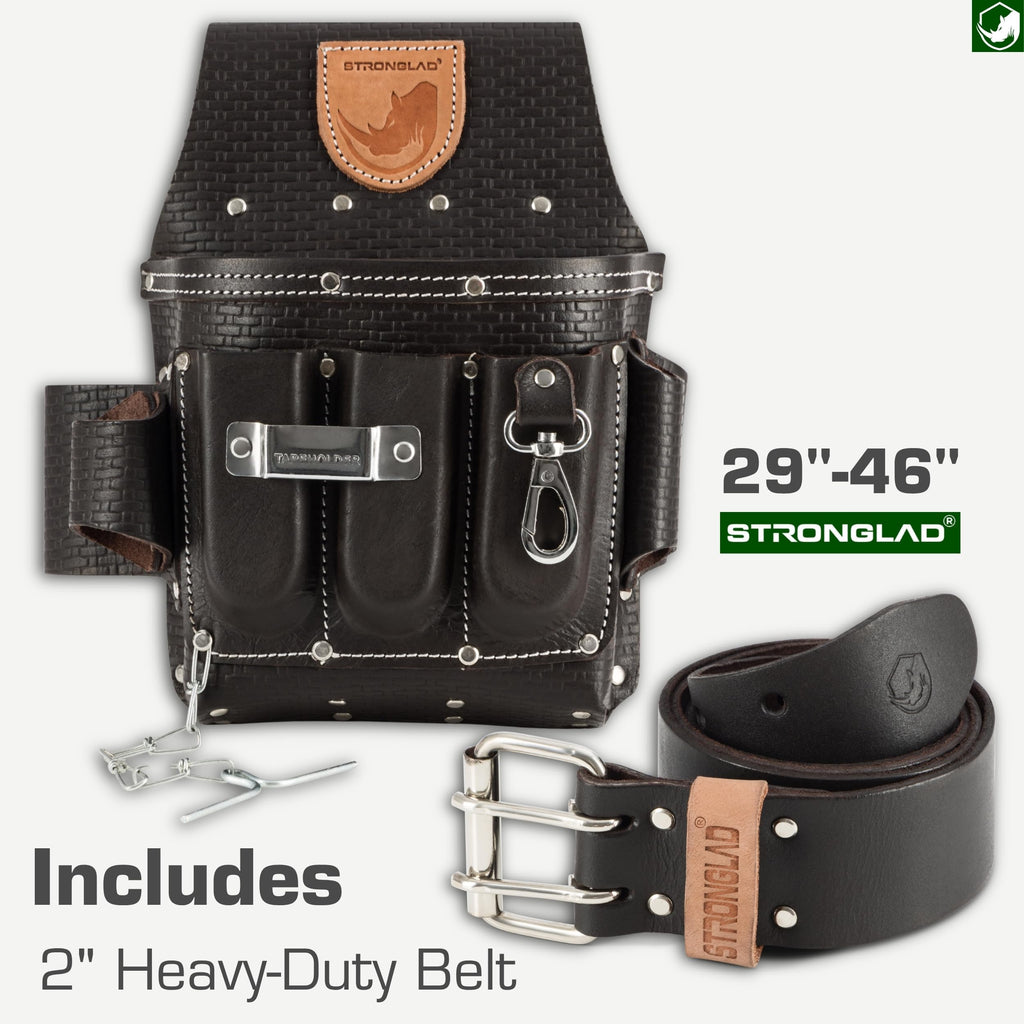 Heavy Duty 13-Pocket Top Grain Leather Tool Belt E541731