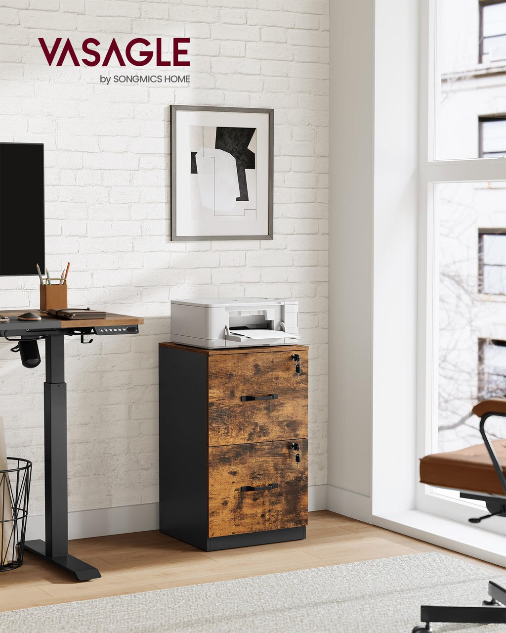 2 Drawer File Cabinet with Locks L92805