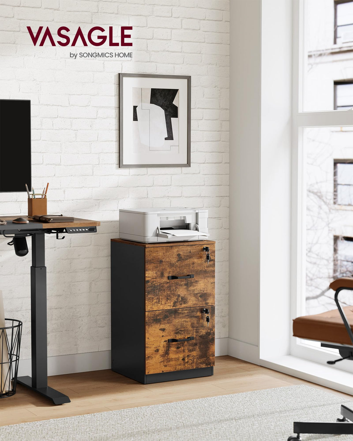 2 Drawer File Cabinet with Locks L92805