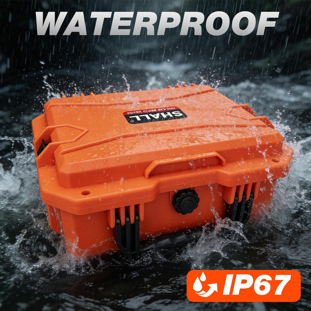 IP67 Waterproof Protective Camera Case with Customizable Foam, Orange O5165