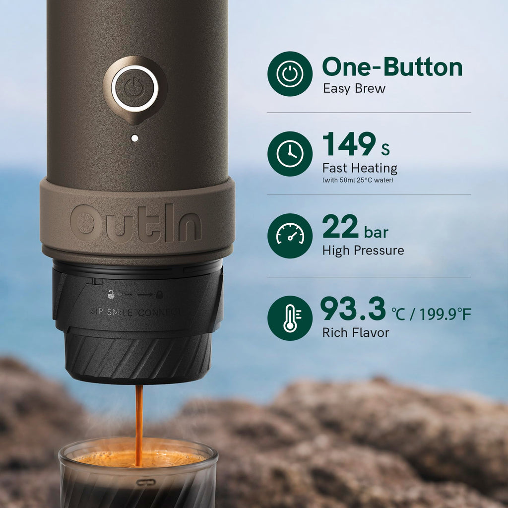 Portable Electric Espresso Machine with Self-Heating X542105