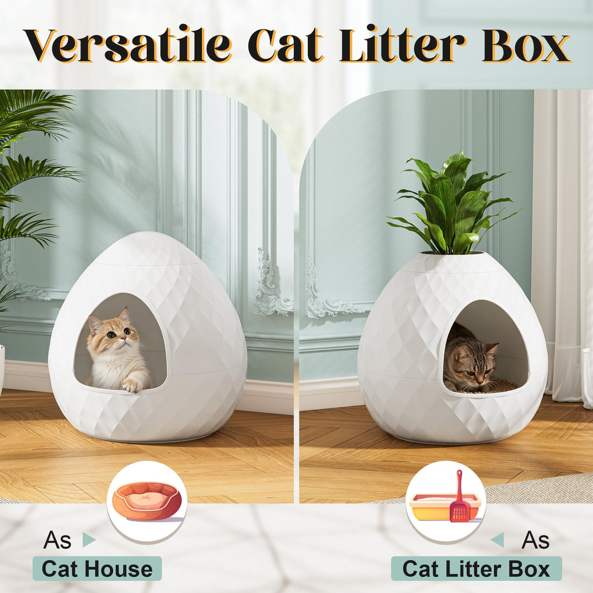 Enclosed Cat Litter Box with Lid R721