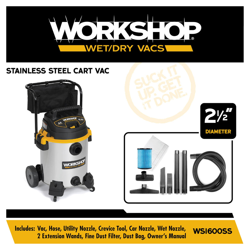 16-Gallon 6.5 Peak HP Wet Dry Vacuum Cleaner U971427