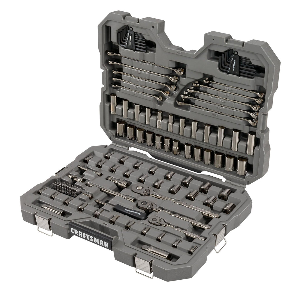 121-Piece Gunmetal Chrome Mechanics Tool Set with Hard Case H76269