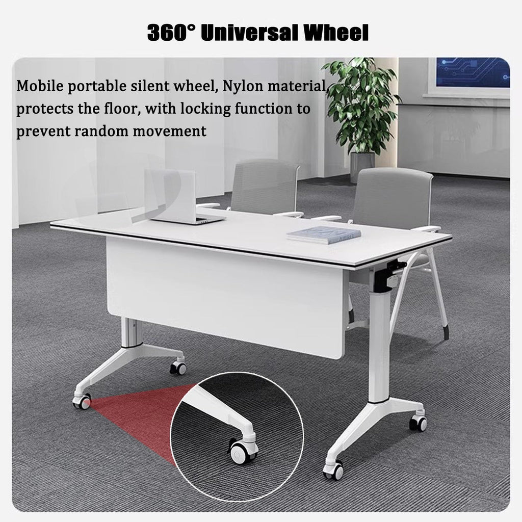 Wooden Folding Table with 360° Wheels Z469
