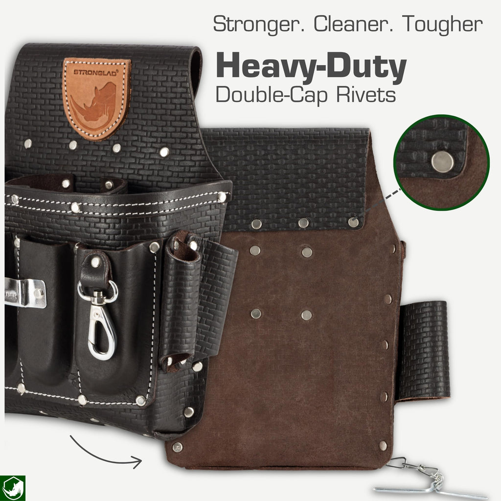 Heavy Duty 13-Pocket Top Grain Leather Tool Belt E541731