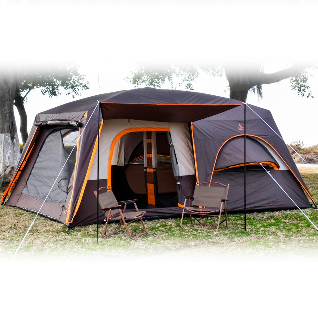 Extra Large 12 Person 2 Room 3 Door Waterproof Double Layer Cabin Tent S7930