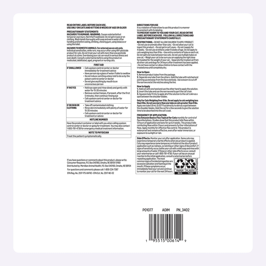 Topical Flea Treatment and Prevention for Large Cats, 6 Count R278793