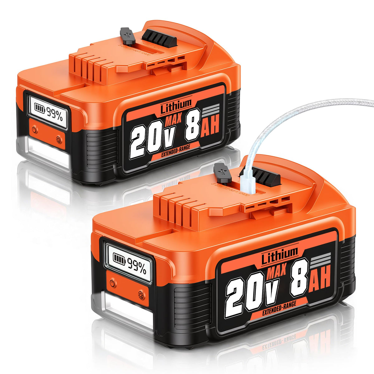 8.0Ah Replacement Battery with LCD Screen Q52508