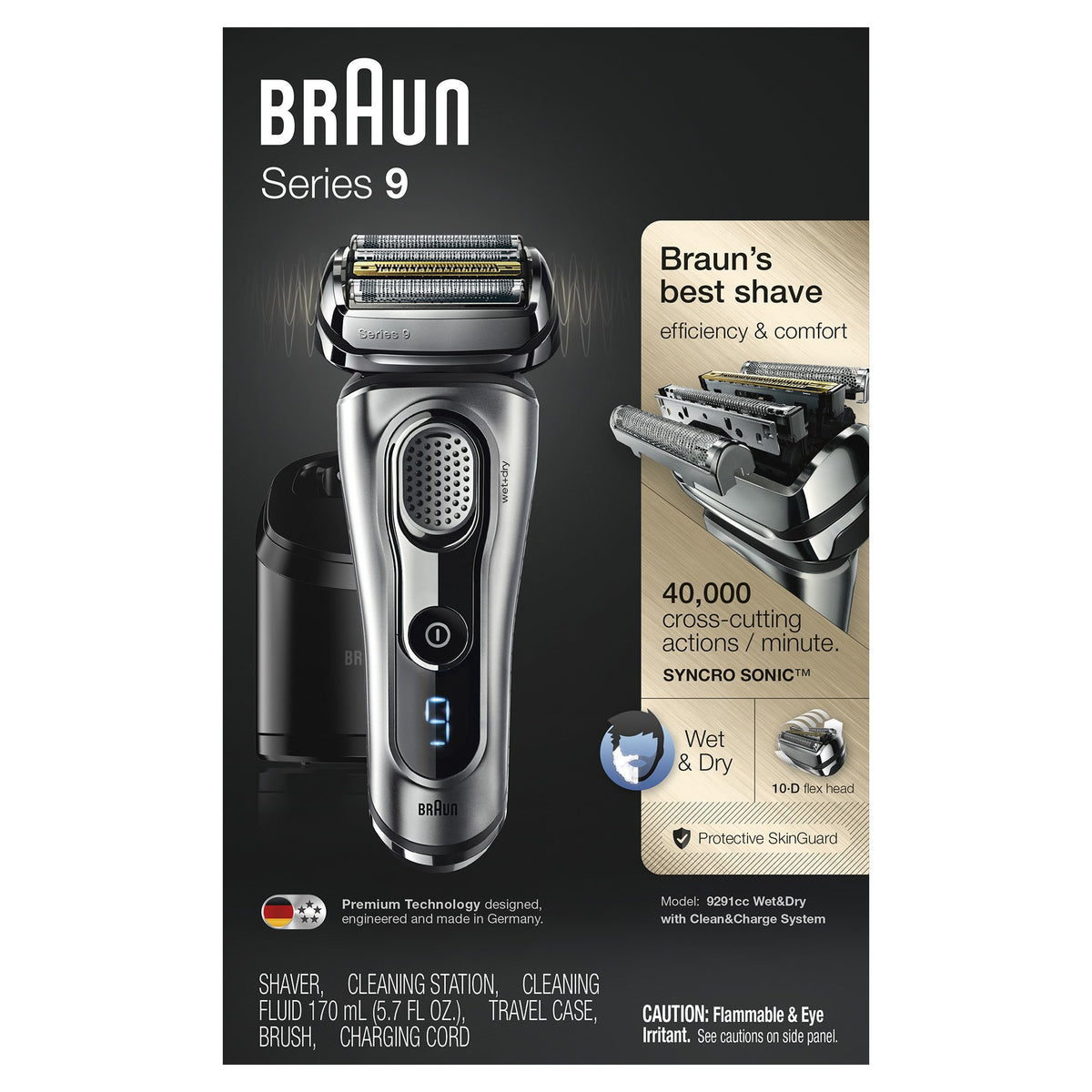Electric Foil Shaver with Beard Trimmer, Rechargeable, Wet & Dry, 6 Piece Set F795