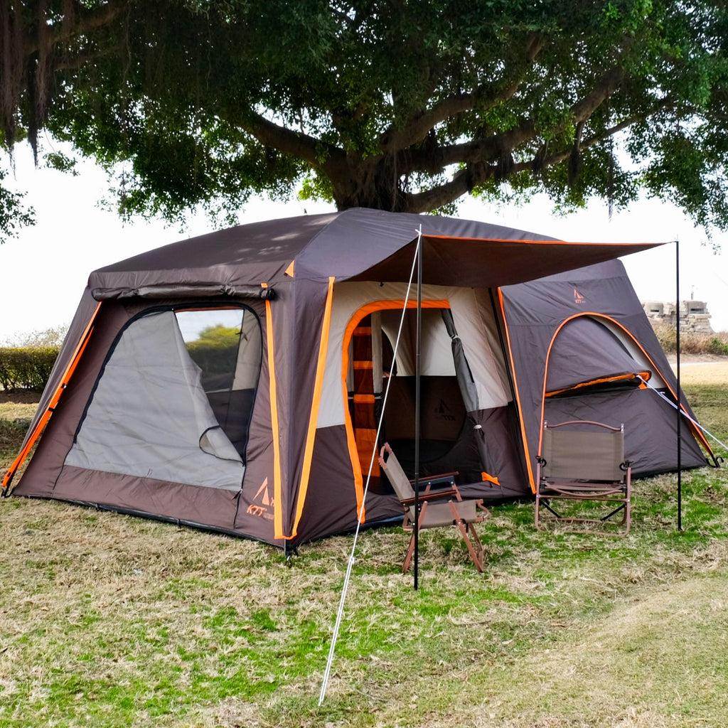 Extra Large 12 Person 2 Room 3 Door Waterproof Double Layer Cabin Tent S7930