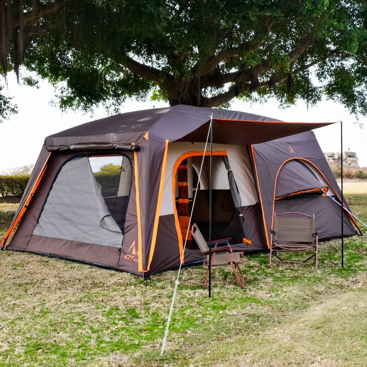 Extra Large 12 Person 2 Room 3 Door Waterproof Double Layer Cabin Tent S7930