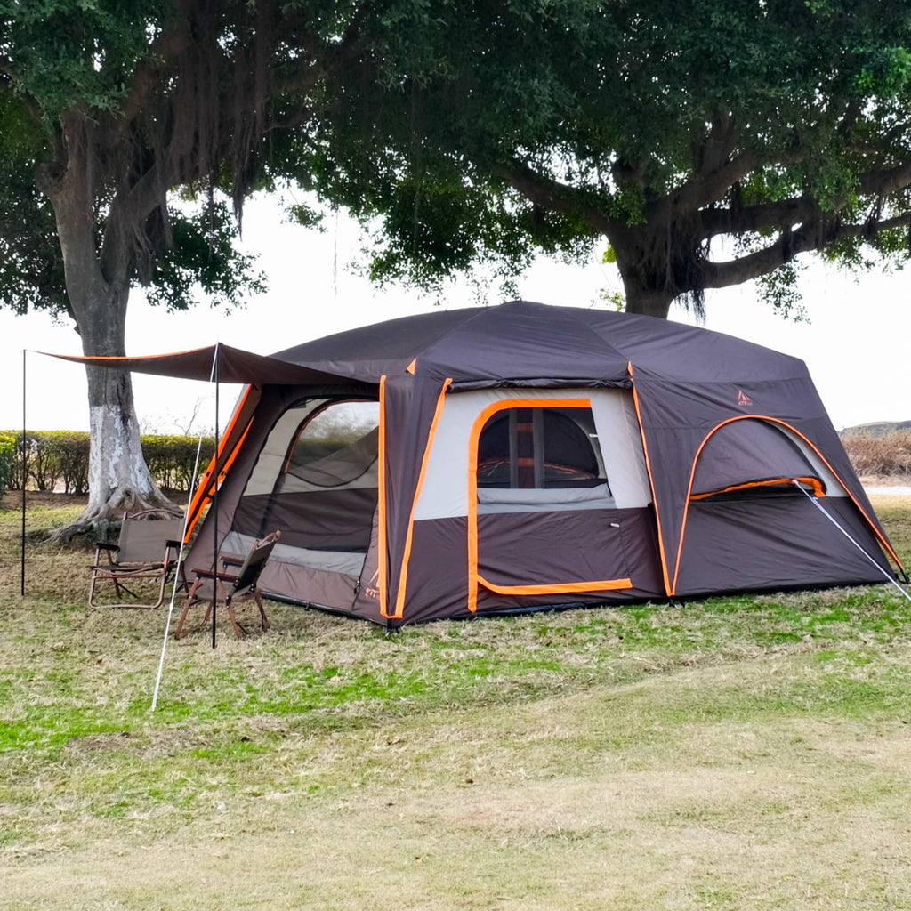 Extra Large 12 Person 2 Room 3 Door Waterproof Double Layer Cabin Tent S7930