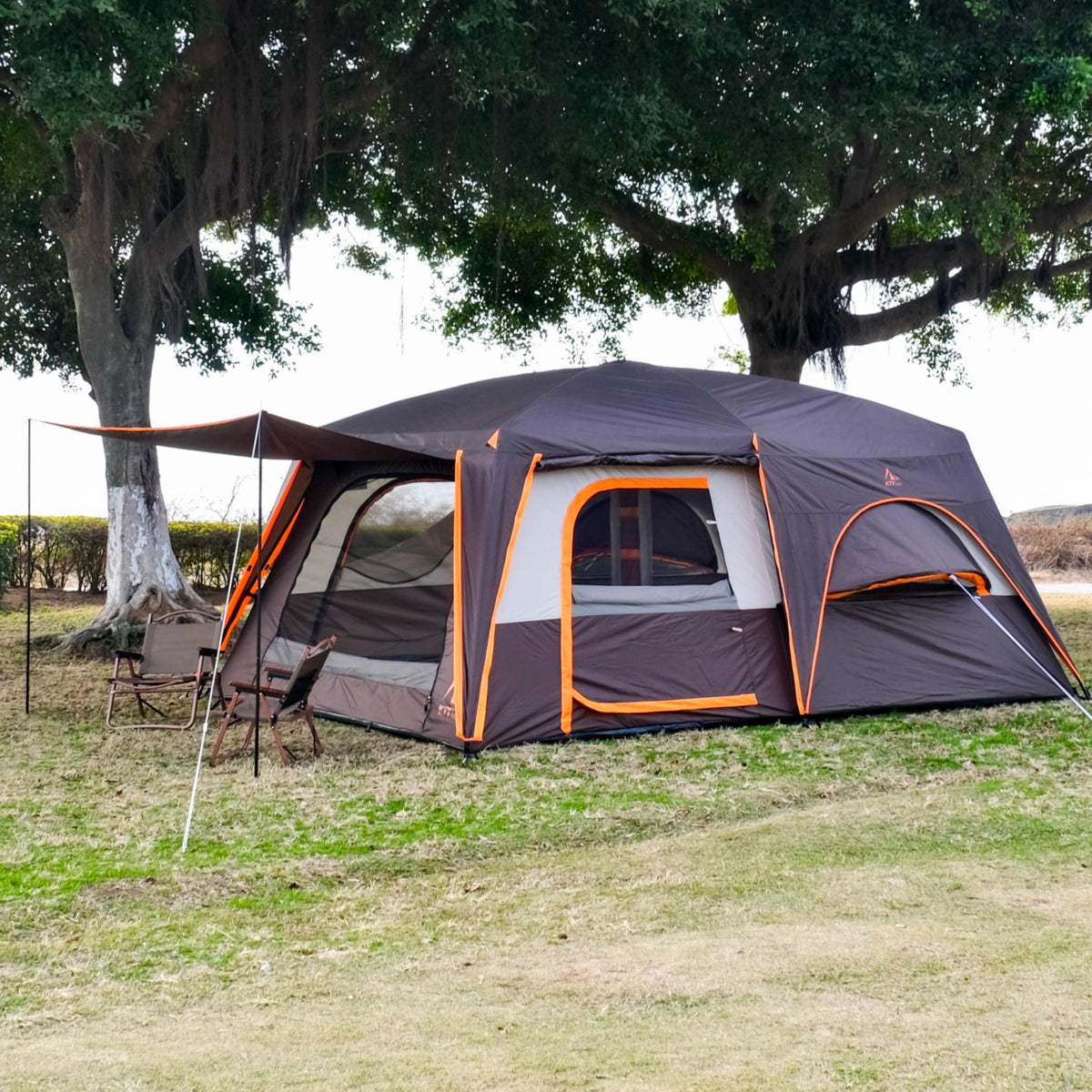 Extra Large 12 Person 2 Room 3 Door Waterproof Double Layer Cabin Tent S7930