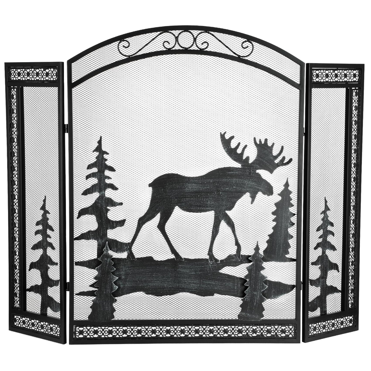 3 Panel Fireplace Screen with Guard Grate H271