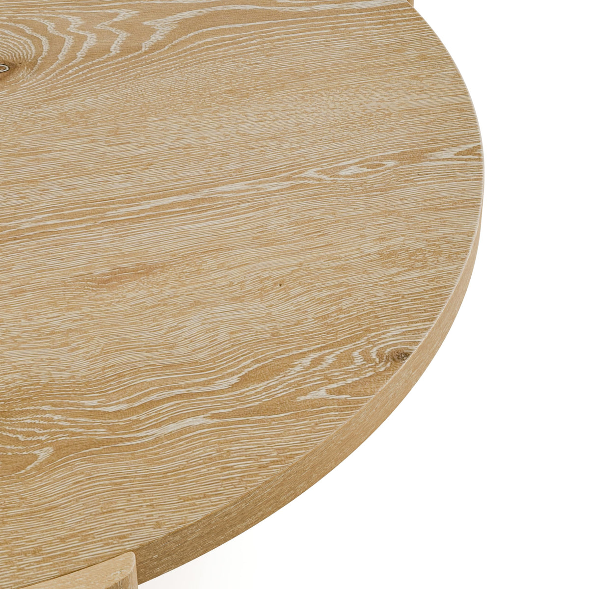 42” Round Oak Finish Wood Coffee Table M630